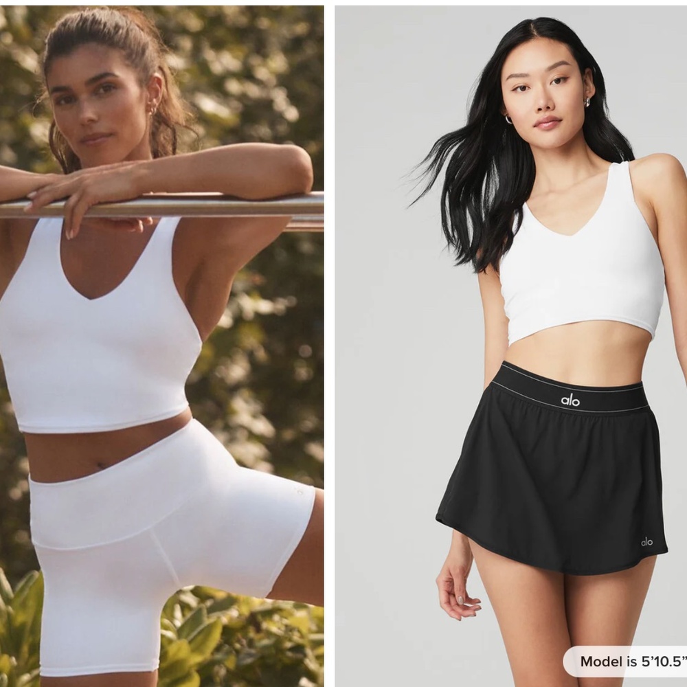 ALO Airbrush Real Bra Tank - White